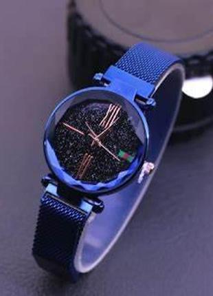 Женские наручные часы starry sky watch на магнитной застежке синие