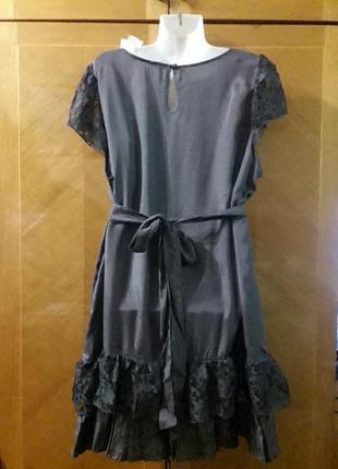 Брендовая новая роскошная вискозная туника блуза с кружей р.24 от george2 фото