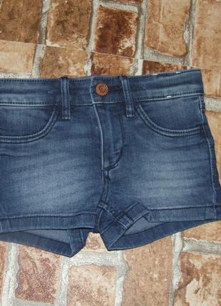 Джинсовые стрейч шорты девочке 4 - 5 лет h&m