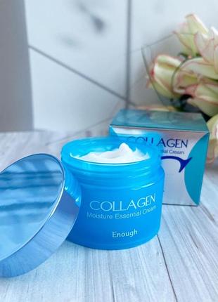 Крем зволожуючий з колагеном enough collagen moisture essential cream, 50 ml