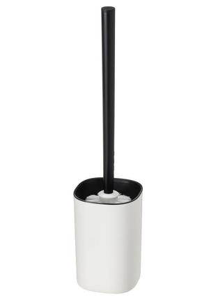 Щетка для унитаза, белый, черный