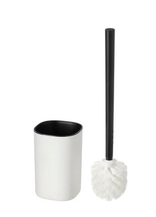 Щетка для унитаза, белый, черный