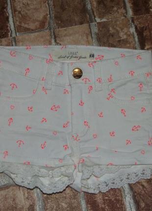 Шорты джинсовые девочке 3 года h&m