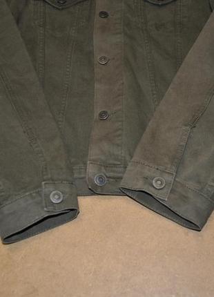 Asos чоловіча джинсова куртка джинсовці зелена2 фото