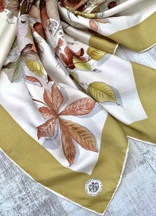 Винтажный шелковый платок mantero collection italy италия 100 % шелк3 фото