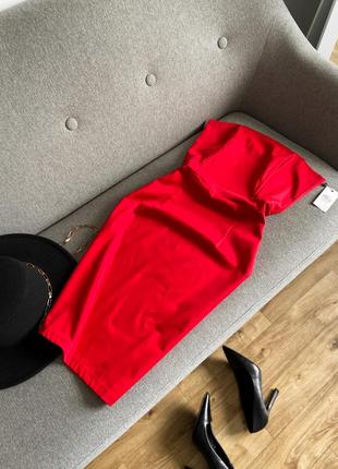 Вечернее красное платье бюстье3 фото