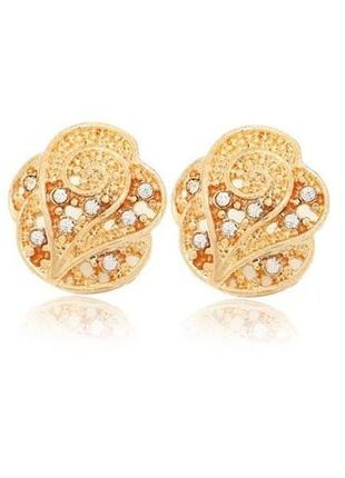 Стильные серьги розы, новые! арт. 3692