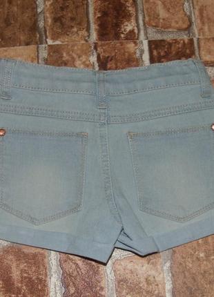 Шорты девочке джинсовые 5 - 6 лет denim co 2