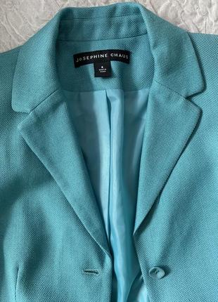 Новый бирюзовый пиджак шёлк josephine chaus m1 фото