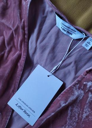 Нежный пудровый бархат платье от &other stories4 фото