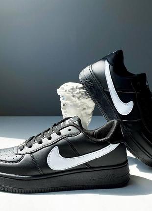 Кроссовки nike air force black white badge🔝