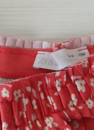 Яркая юбка от zara мини в цветочный принт3 фото