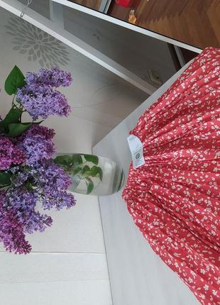 Яркая юбка от zara мини в цветочный принт2 фото