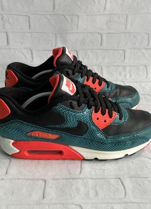 Кожаные кроссовки nike air max 90 infrared snake кроссовки оригинал