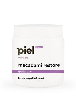 Відновлювальна маска для пошкодженого волосся piel macadami restore mask 500 мл1 фото