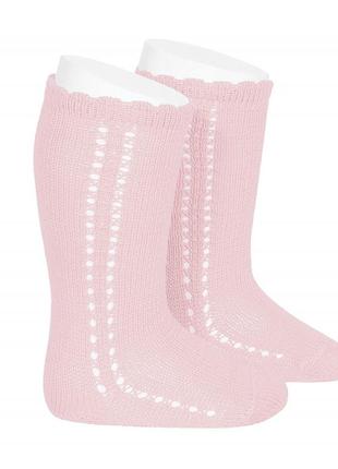 Гольфы вязаные  ажурные condor 3-6 мес