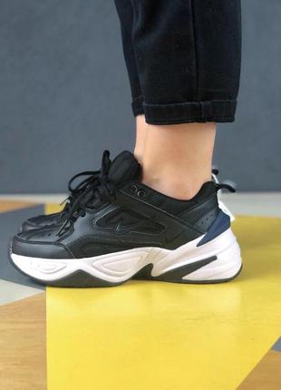 Шикарные массивные кроссовки nike m2k black (весна-лето-осень)😍