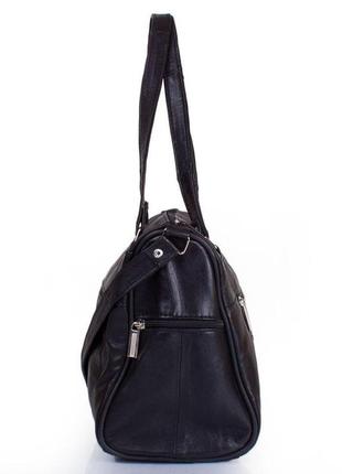 Женская кожаная сумка-бочонок tunona sk2420-2 черная5 фото