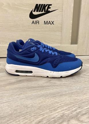 Кросівки nike air max 1 ultra trainers in blue 845038-400 оригінал