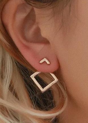 Серьги -пуссеты, бижутерия