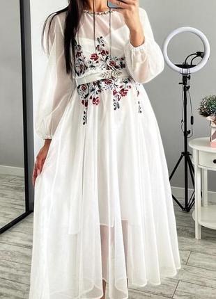 💛💛💛шифонова сукня етно принт