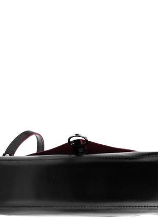 Женская кожаная сумка-почтальон eterno an-k121-ch черная с розовым5 фото
