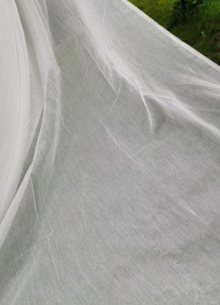 Тюль батист білий з сірим відтінком