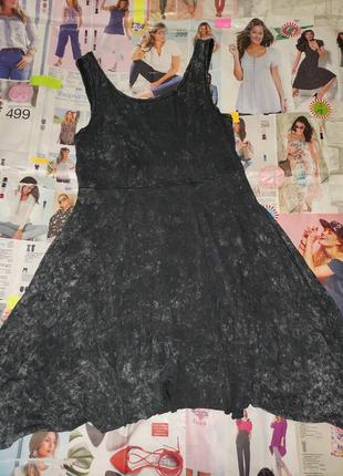 Платье стрейч открыто черно серое, готическое, one size2 фото