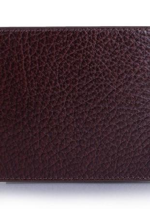 Мужской кожаный портмоне desisan shi725-019 коричневый3 фото