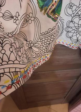 Коттоновый сарафан с камнями и бисером, на бирке l, xl, но идет на m, s3 фото
