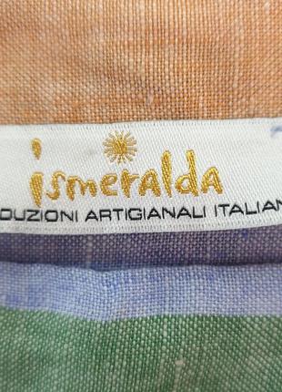 Италия полосатое льняное платье8 фото