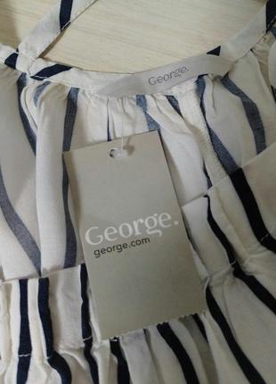 Легкая тонкая майка на бретелях блуза блузка полоска кисточки бренд geоrge, р.126 фото