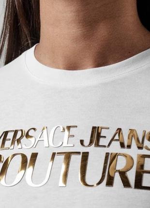 Футболка белая versace jeans couture