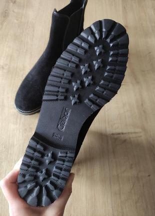 Стильные женские кожаные замшевые ботинки   челси gabor, германия,оригинал. размер 40,56 фото