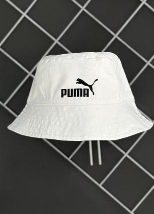 Панама пума белая мужская женская летняя puma унисекс