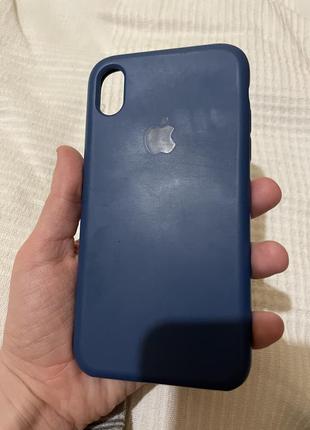 Чехол на iphone xr, темно-синий2 фото