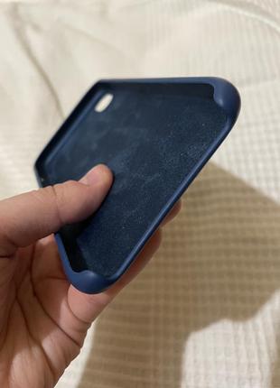Чехол на iphone xr, темно-синий1 фото