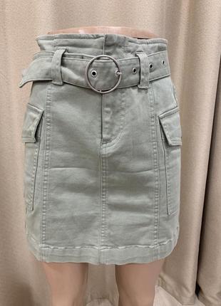 Женская мини юбка выполнена из хлопкового твила2 фото