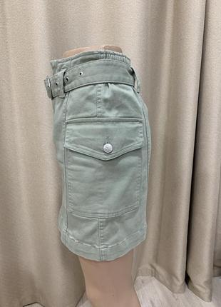 Женская мини юбка выполнена из хлопкового твила3 фото