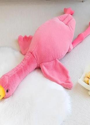 Фламинго 130 см игрушка мягкая подушка іграшка фламінго дитяча м'яка