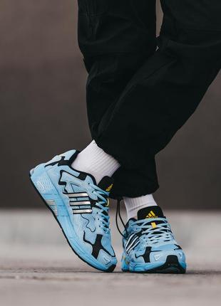 Молодежные мужские кожаные кроссовки в сетку adidas responce x bad bunny 🆕 адидас3 фото