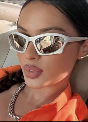 Окуляри для спорту прямокутні y2k vintage ретро 90 2000 трендові хіт y2k у2к uv400 хип хоп панк rap drill