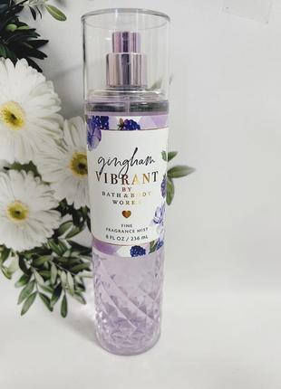 Набор мист + гель gingham vibrant от bath and body works3 фото