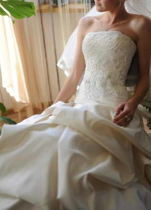Свадебное платье шампань1 фото