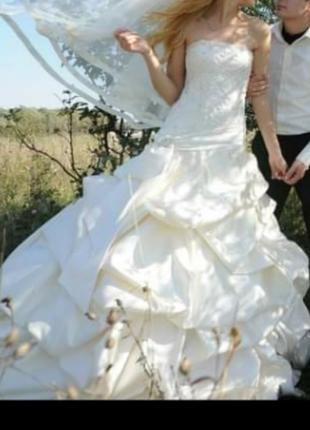 Свадебное платье шампань5 фото