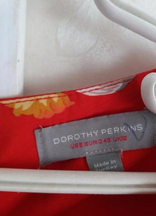 Яркая вискозная блуза с воланами на рукавах dorothy perkins5 фото