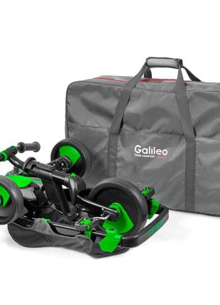 Трехколесный велосипед galileo strollcycle black/green6 фото