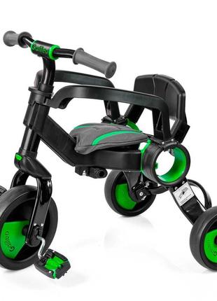 Трехколесный велосипед galileo strollcycle black/green4 фото