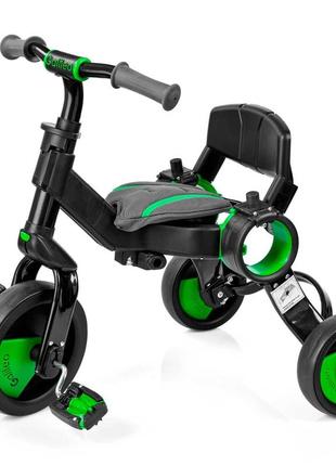 Трехколесный велосипед galileo strollcycle black/green5 фото