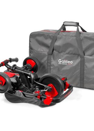 Трехколесный велосипед galileo strollcycle black/red6 фото